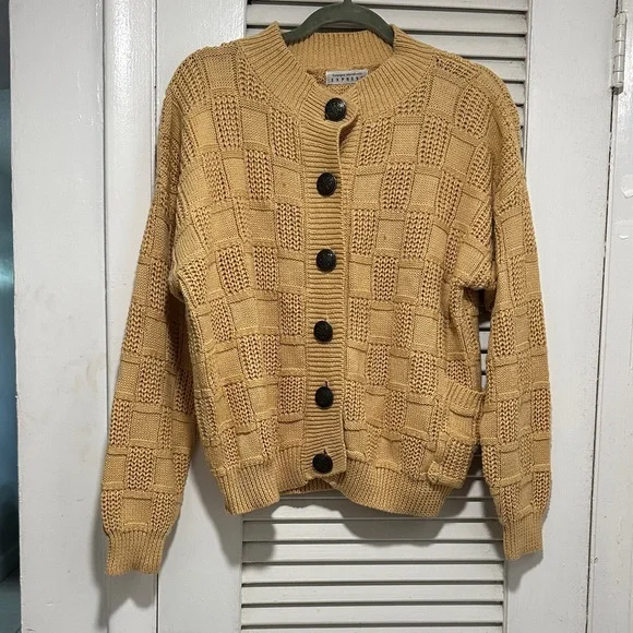 Compagnie Internationale Express Mustard Button-Up Cardigan - Picture 1 of 8